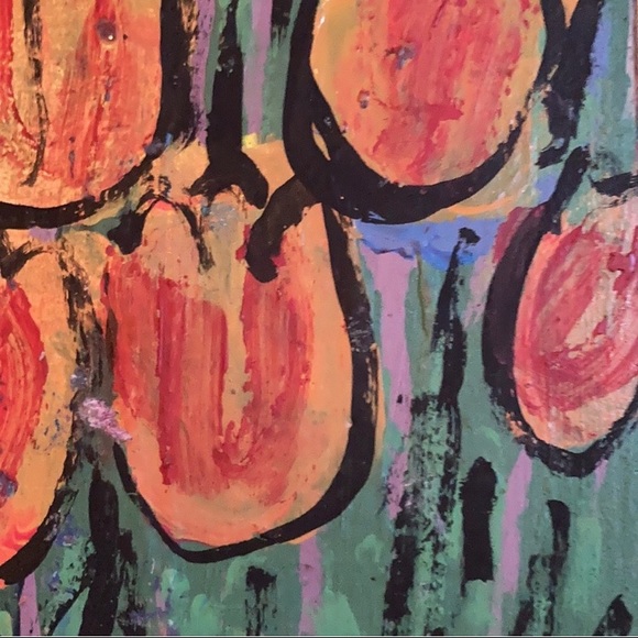 TULIPS TIPTOE - original Reclaimed Wood Art - Picture 3 of 3